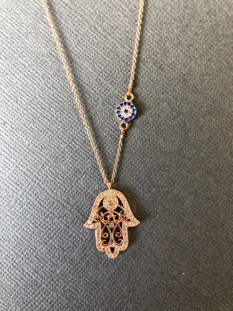 Hamsa Necklace Hamsa Gold Necklace Evil Eye Necklace Evil | Etsy Hamsa Necklace Gold, Jewelry Evil Eye, Necklace Evil Eye, Hamsa Jewelry, Evil Eye Necklace Gold, Protection Jewelry, Gold Hamsa, Hamsa Necklace, Hand Necklace