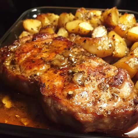 Supreme Pork Chops, Pork Chop Supreme With Potatoes, Pork Chops Supreme, Pork Chop Supreme, Pork Chop Supreme Recipe, Pork Chops Potatoes, Pork Chop Casserole Recipes, Best Pork Chop Recipe, Pork Chop Casserole