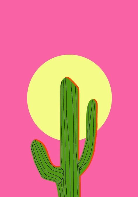 Cactus Design Illustration, Mexico Aesthetic Drawing, Aestethic Paintings Ideas Easy, Cactus Illustration Art, Cactus Digital Art, Cactus Drawing Aesthetic, Cactus Illustration Design, Pastel Painting Aesthetic, Cactus Aesthetic