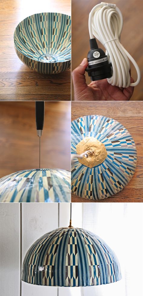 DIY - 5-minute African Pendant Lamp using Cost Plus World Market Giant Wola Nani Bowls via Justinablakeney.com >> #WorldMarket Blogger Creations #DIY Pendant Lamp Diy, Adu Ideas, Diy Pendant Lamp, Diy Lights, Diy Luminaire, Diy Light Fixtures, Lamp Diy, Diy Lampe, Dining Room Light Fixtures