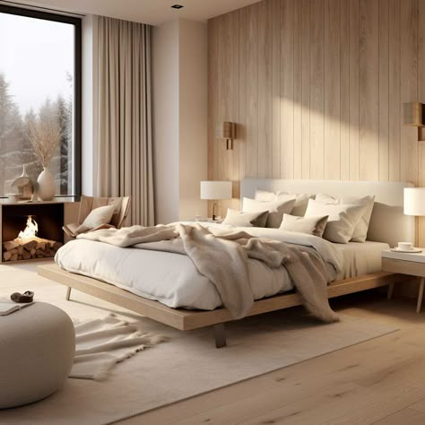 Japandi Bedroom, Scandinavian Design Bedroom, Warm Bedroom, Bedrooms Decor, Scandinavian Bedroom, Romantic Bedroom, Scandinavian Interior Design, Teen Bedroom Decor, Master Bedrooms