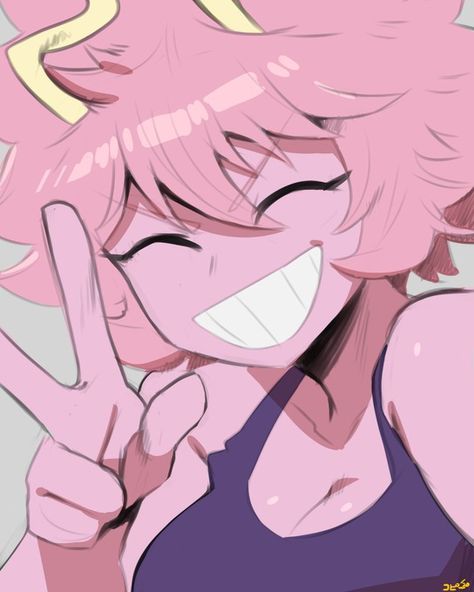 Mina Ashido, Hair, Anime, Pink