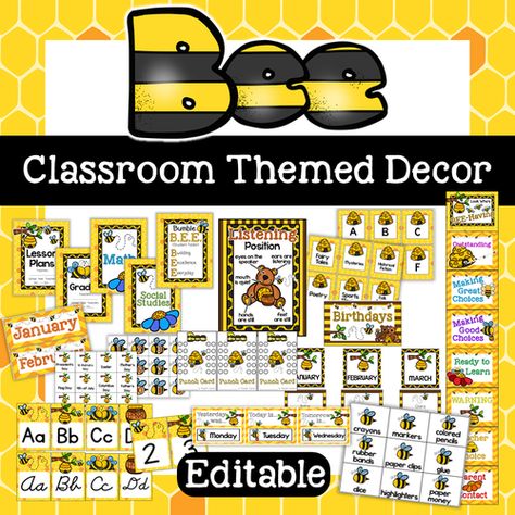 Back to School Series: Creating the Classroom of Your Dreams — THE CLASSROOM NOOK Student Punch Cards, Student Cubbies, Bee Classroom Decor, Hollywood Theme Classroom, Student Bookmarks, Bee Room, Sports Theme Classroom, Ocean Classroom, Book Bin Labels