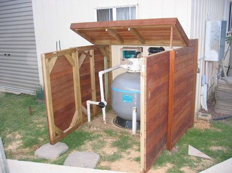 25+ best ideas about Pool House Shed on Pinterest | Pool shed ... Pool Pump Cover, Pool Equipment Cover, Pool Equipment Enclosure, Enclosure Ideas, Pool Shed, Pool Storage, Pool Life, Pool Enclosures, Pump House