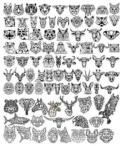 Geometric Art Animals, Dxf Files Free Download Cnc, Animal Geometric Art, Dxf Files Free Download, Dxf Files Free Download Laser, Geometric Art Animal Pattern, Geometric Animal Coloring Pages, Simple Geometric Animals, Wall Metal Art