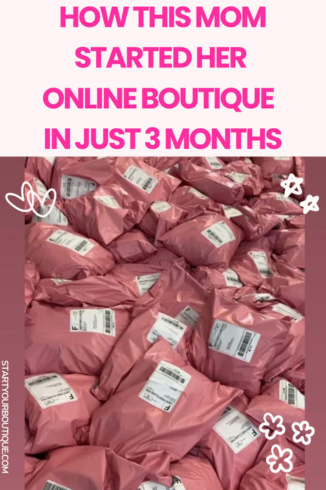 how this mom started her online boutique in just 3 months Start A Boutique From Home, How To Sell Clothes Online, Boutique Items To Sell, Selling Used Clothes Online, Start An Online Boutique, Selling Used Clothes, Side Hussle, Online Boutique Business, Starting An Online Boutique