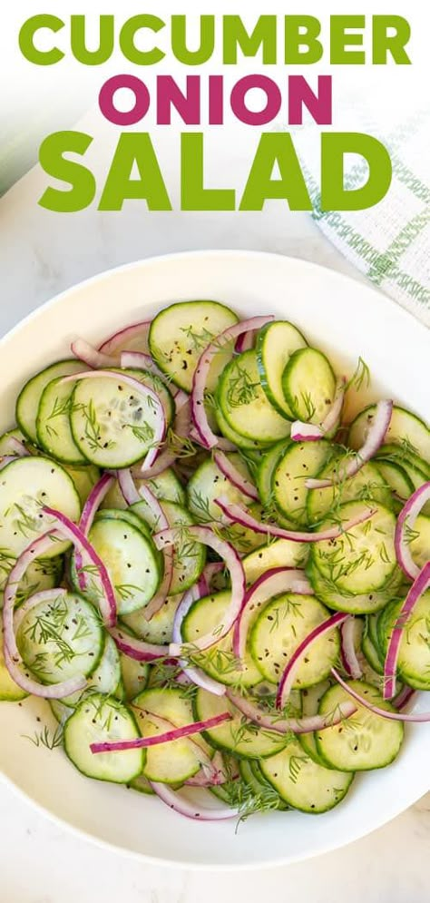 Vinegar Cucumbers And Onions, Sides For A Bbq, Cucumber And Onions, Cucumber Dishes, Pickled Cucumbers And Onions, Cucumber And Onion, Cucumber Salad Vinegar, Cucumber Onion Salad, Easy Cucumber Salad