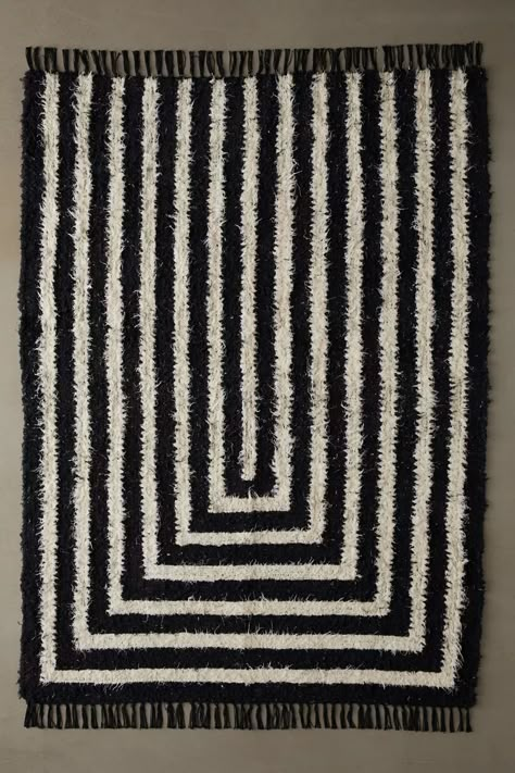 Nesting Geo Shag Rag Rug | Urban Outfitters Unisex Apartment, Urban Outfitters Rug, Funny Welcome Mat, Furniture Apartment, Salon Suites Decor, Uo Home, Rugs Runners, Rag Rug, White Rug