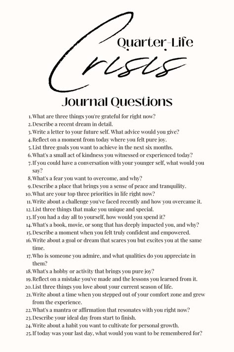 Quarter Life Crisis Quotes, Quarterlife Crisis, Unread Messages, Life Audit, Mindfulness Journal Prompts, Journal Questions, Quarter Life Crisis, Healing Journaling, Mental Health Facts