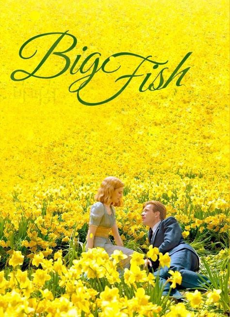 Yellow Movie Poster, Big Fish Movie Poster, Big Fish Movie, Couple Reference, Ocean Room Decor, Happy Movie, Pose Couple, Yellow Poster, Yellow Photography