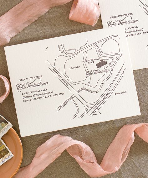 Map For Wedding Invitation, Venue Map Design, Wedding Map Invitation, Wedding Venue Map, Wedding Invite Map, Wedding Invitations Templates Free, Diy Maps, Letterpress Map, Map Invitation