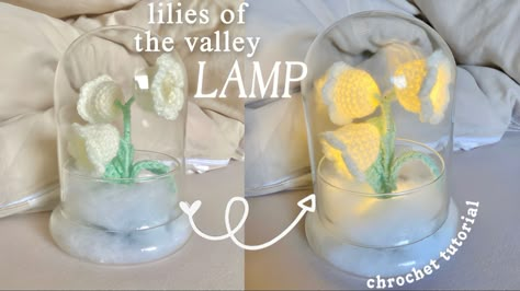 Crochet Lily Of The Valley Lamp, Crochet Flower Granny Square Pattern, Crochet Lamp, Crochet Fairy, Crochet Stitches Guide, Crochet Shell Stitch, Granny Square Crochet Patterns Free, Beginner Crochet Tutorial, Quick Crochet Patterns