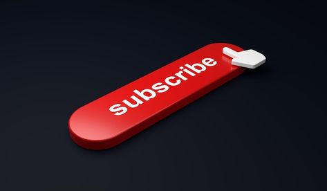 Photo red subscribe button with white ha... | Premium Photo #Freepik #photo #subscribe #subscribe-button #3d #user-account Youtube Logo, Vector Photo, 3 D, Photo And Video, Red