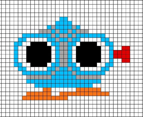 A pixel art template of Lenny the Binoculars from Toy Story. Toy Story Perler Beads, Toy Story Cross Stitch, Toy Story Cross Stitch Patterns, Pixar Cross Stitch, Buzz Lightyear Cross Stitch, Woody Toy Story Cross Stitch, Monsters Inc Cross Stitch Pattern, Dory Cross Stitch Pattern, Stitch Toy