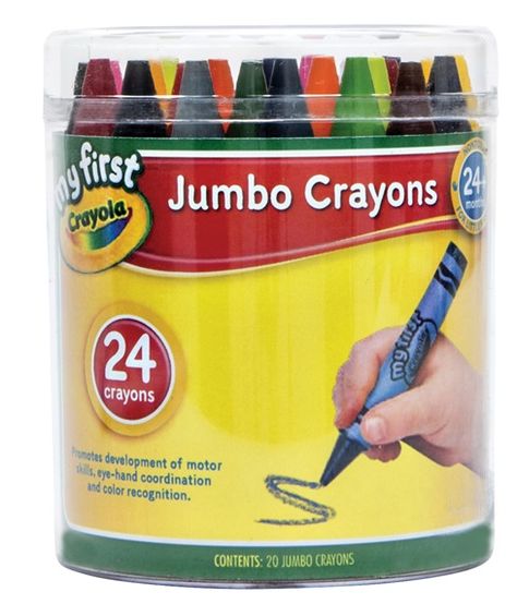 Jumbo Crayons, Crayola Crayons, Nutella Bottle, Craft Accessories, Office Stationery, All Toys, Kids Storage, Coffee Cans, Motor Skills