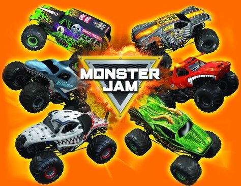 Monster Jam Trucks Pictures, Monster Jam Wallpaper, Monster Truck Wallpaper, Monster Truck Theme Birthday Party, Monster Jam Birthday Party, Monster Jam Trucks, Monster Jam Birthday, Monster Jam Party, Monster Truck Theme