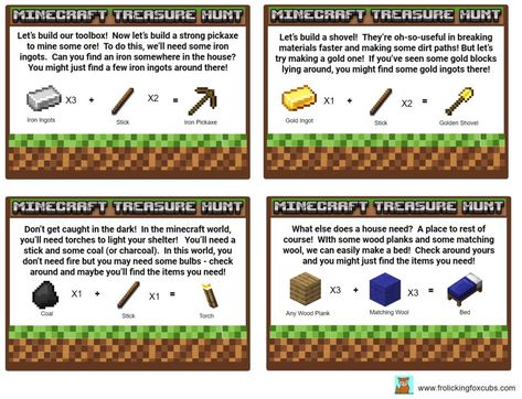 Free Printable Images for the Ultimate Minecraft Party – Frolicking Fox Cubs Crafting Table Minecraft, Free Printable Images, Diy Minecraft Birthday Party, Minecraft School, Minecraft Printables, Escape Room Puzzles, Diy Minecraft, Free Printable Games, Minecraft Birthday Party