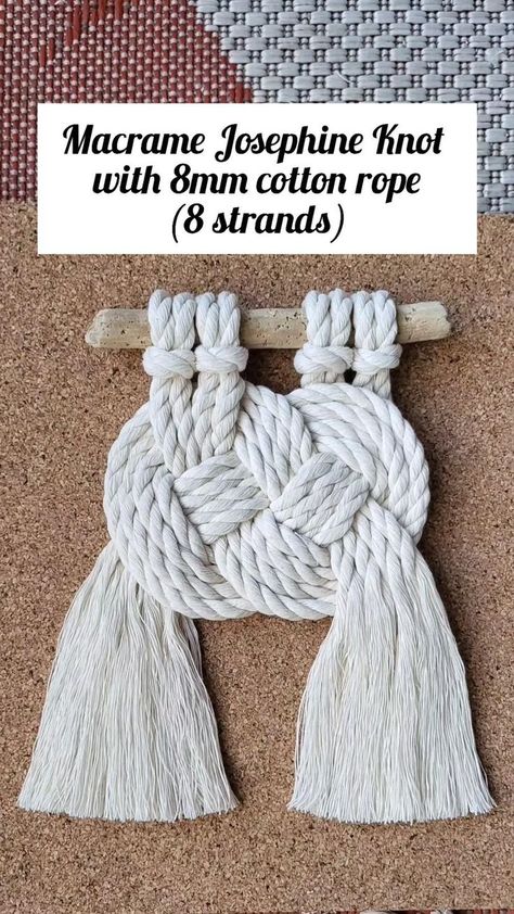 Pin on Macrame Tutorials Macrame Irish Knot, Thick Macrame Cord Projects, How To Make Macrame Leaves, Tutorial Macrame Italiano, Celtic Knot Macrame, Jute Wall Hanging, Josephine Knot, Simpul Makrame, Knot Tutorial