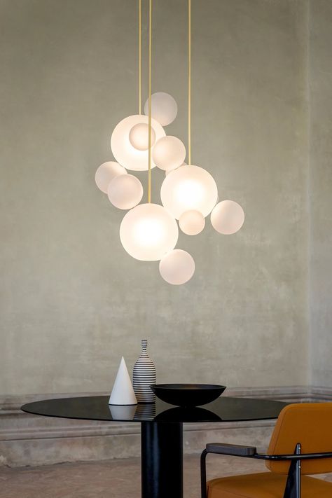 Bolle Frosted Frosted Pendant Light, Frosted Lamp, Blitz Design, Circular Chandelier, Bubble Chandelier, Bubble Lights, Round Chandelier, Deco Luminaire, Linear Chandelier