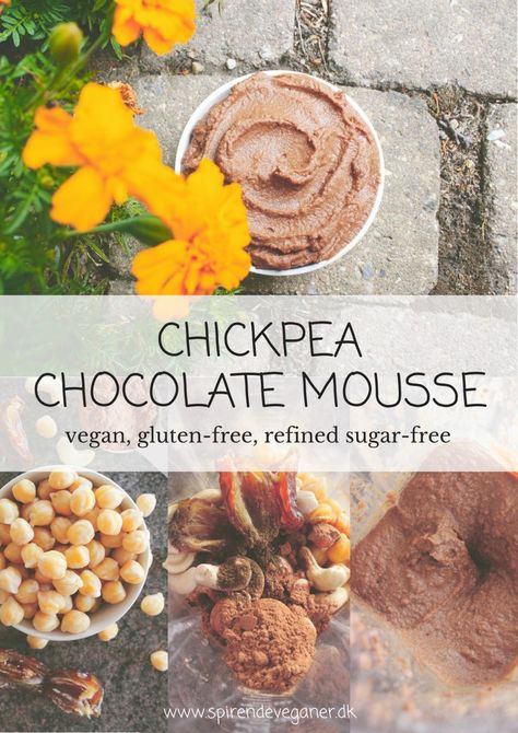 Chickpea Chocolate Mousse, Chickpea Pudding, Chickpea Mousse, Vegan Chocolate Mouse, Chickpea Chocolate, Magnesium Foods, Chic Peas, Vegan Chocolate Mousse, Sugar Free Recipes Desserts