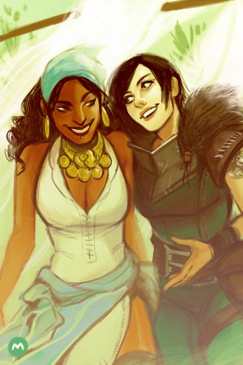 Isabela Dragon Age Art, Hawke And Isabela, Hawke Isabela, Dragon Age Isabela, Isabella Dragon Age, Hawke Dragon Age, Dragon Age Characters, Grey Warden, Dragon Age 3