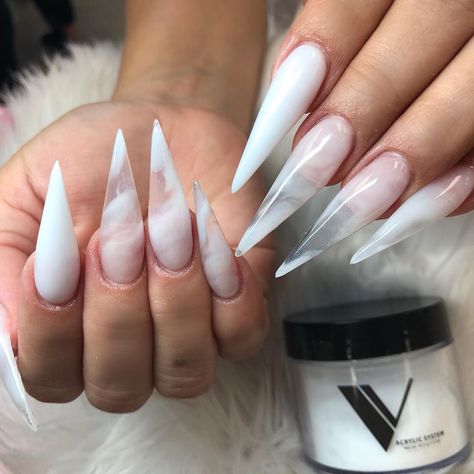 CLOUDY Soft Touch & Crystal Clear @valentinobeautypure DISCOUNT CODE: DREA . . ... - Women Trends Clear Acrylic Nails, Milky Nails, Ombre Acrylic Nails, Stiletto Nails Designs, Crystal Nails, Acrylic Nails Coffin, Coffin Nails Designs, Fire Nails, Dream Nails