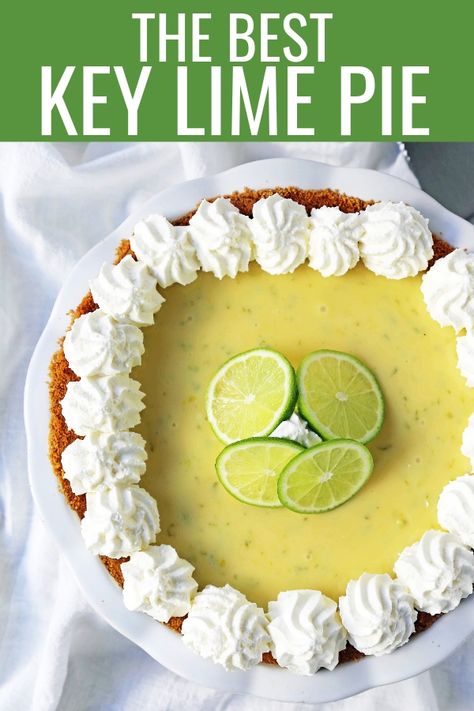 Key Lime Pie – Modern Honey Creamy Key Lime Pie, Lime Dessert, Easy Key Lime Pie, Mini Key Lime Pies, Key Lime Pie Easy, Impressive Dessert, Batch Recipes, Keylime Pie Recipe, Impressive Desserts