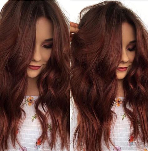 Auburn Root Melt, Hair Color Ideas Reddish Brown, Fall Red Brown Hair Color, Fall Dark Red Hair, Dark To Auburn Hair, Auburn Undertone Hair, Dark Brunette To Red Hair, Dark Red Brown Hair Color Auburn, Dark Auburn Hair Color Balayage