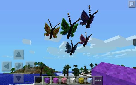 Minecraft Pixie Hollow, Minecraft Butterfly, Pretty Minecraft, Server Ideas, Giant Butterfly, Base Ideas, Cool Minecraft Creations, Minecraft Inspiration, Pixie Hollow