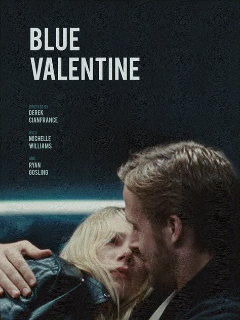 Blue Valentine Movie, Comedy Movies List, Valentines Movies, Valentine Poster, Movie To Watch List, Blue Valentine, Film Poster Design, I Love Cinema, Movie Poster Wall