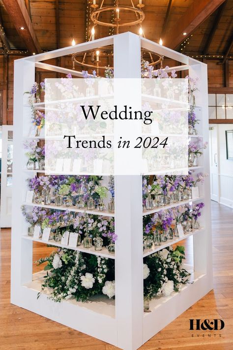 Curious what's hot in 2024 weddings? Dive into our blog post and discover the coolest trends, from unique themes to creative color schemes. Unique Event Decor, Event Venue Design, Popular Wedding Themes, 2023 Weddings, Wedding Theme Color Schemes, Wedding Flower Trends, Popular Wedding Colors, Unique Themes, Event Trends