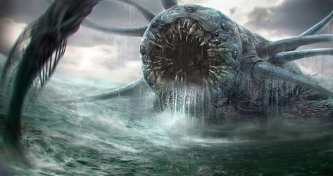 Charybdis | The Demonic Paradise Wiki | FANDOM powered by Wikia Sea Monster Art, Greek Monsters, Greek Sea, Daughter Of Poseidon, Creature Fantasy, Sea Of Monsters, Big Sea, Ghost House, Concept Art World