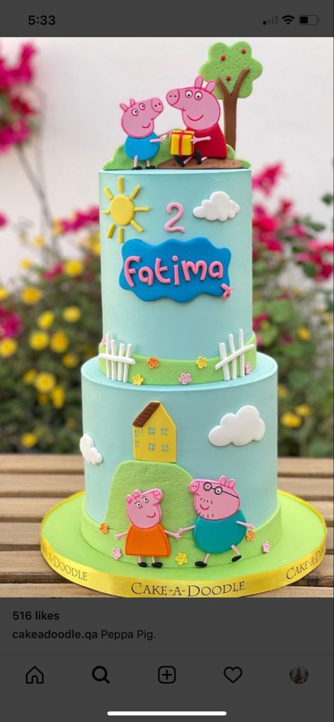 Birthday Bbq Food, Tortas Peppa Pig, Pig Birthday Decorations, Pig Birthday Theme, Pig Cakes, Peppa Birthday, Peppa Pig Birthday Party Decorations, Peppa Pig Decorations, Golden Birthday Cakes