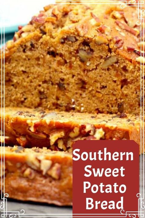 Sweet Potato Pecan Bread, Sweet Potato Bread Recipe Easy, Southern Sweet Potato Cake Recipe, Sweet Potato Banana Bread, Savory Sweet Potatoes, Sweet Potato Bread Recipe, Canned Sweet Potato Recipes, Potato Bread Recipe, Loaf Breads