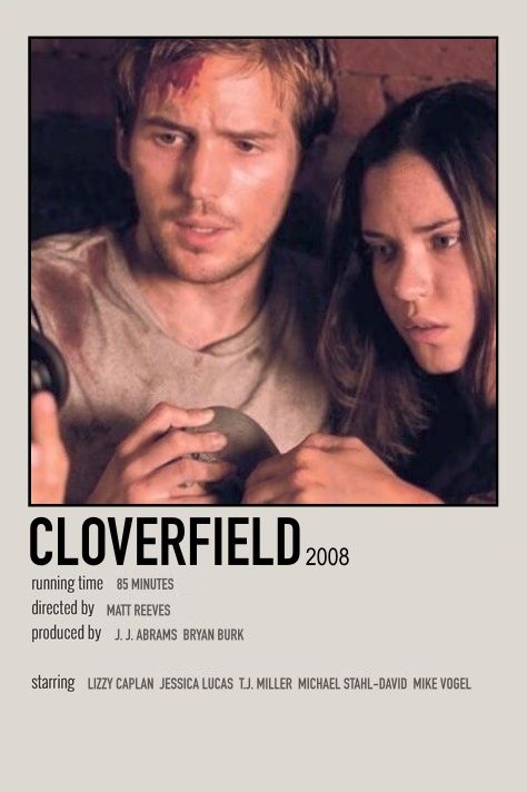 Cloverfield Movie Poster, Cloverfield Movie, Occult Movies, Jessica Lucas, Clover Field, Matt Reeves, Tv Horror, Thriller Movies, Manga Books