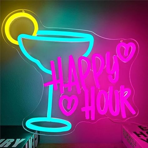 Amazon.com: Happy Hour Neon Sign Cocktails Happy Hour Neon Sign for Wall Decor Led Neon Signs Dimmable Neon Light Sign Light Up Sign for Bedroom Beer Bar Hotel Party Club Office Birthday Gifts Cinsyarn : Everything Else Sign For Bedroom, Hotel Party, Happy Hour Cocktails, Office Birthday, Club Office, Light Up Signs, Light Sign, Neon Light Signs, Beer Bar