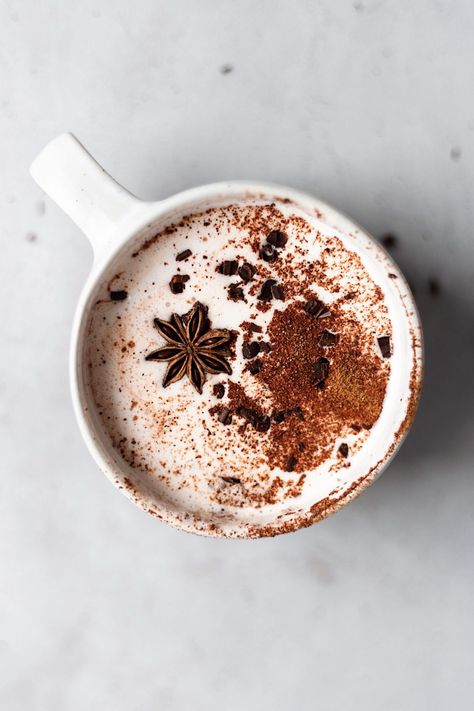 Cozy Hot Chocolate Recipes to Warm Up Chai Chocolate, Spice Hot Chocolate, Chocolate Chai, Vegan Drinks, Coconut Whipped Cream, Chai Spice, Winter Drinks, Hot Chocolate Recipes, Yummy Drinks