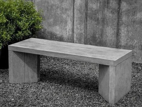 Concrete Outdoor Bench, Concrete Garden Bench, Stone Garden Bench, Outdoor Bench Seating, Campania International, French Limestone, Concrete Bench, Stone Bench, Concrete Furniture