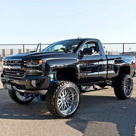 Single Cab Silverado, Chevy Single Cab, Chevrolet Silverado 2016, Chevy Silverado Single Cab, Lifted Silverado, Single Cab Trucks, Cummins Trucks, Dropped Trucks, Lifted Chevy