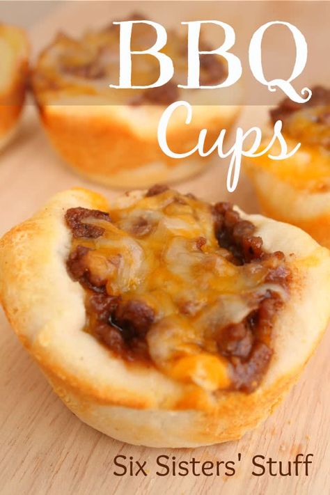 Bbq Cups, Sloppy Joes Biscuits, Biscuit Cups, Plain Chicken, Tailgating Recipes, Bbq Beef, Sloppy Joe, Dinner Meals, Sloppy Joes