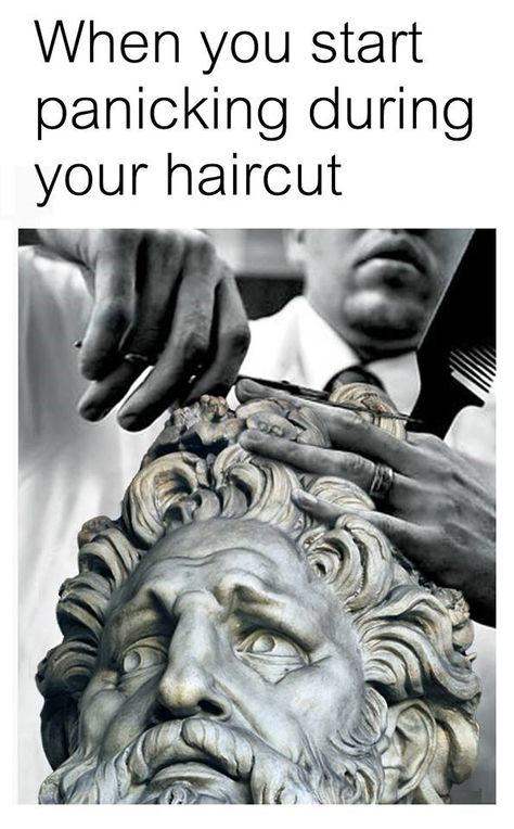 Meme Roundup: 21 Classical Art Memes Greek God Wallpaper Aesthetic, Barber Pictures, Restaurant Branding Identity, Barber Poster, Mens Hair Salon, Scissors Art, Baylage Hair, Barber Accessories, Classical Art Memes