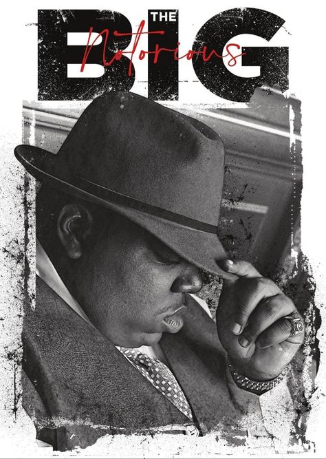 Biggy Smalls Wallpaper, Notorious Big Poster, Old School Rap Aesthetic, Biggie Smalls Poster, 90s Rappers Aesthetic, Musician Portraits, Hip Hop Poster, Poster Sizes, Music Poster Design