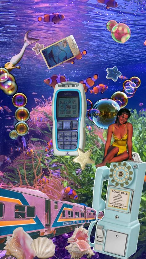 under sea eurodance 90s futuristic sea mermaids Under Sea, Vintage Collage, Under The Sea, Art Inspo, Aesthetic Wallpapers, Mood Board, In This Moment