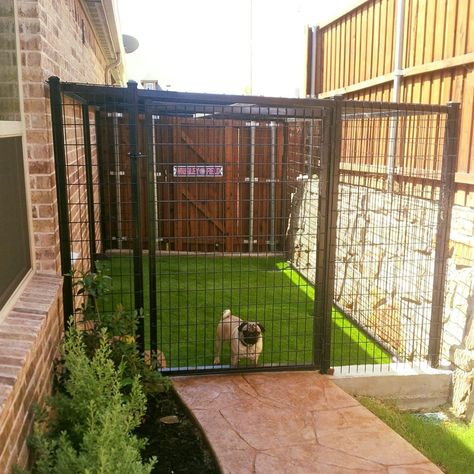 Diy Dog Run, Outdoor Dog Area, Outdoor Dog Runs, Backyard Dog Area, Dog Potty Area, Dog Friendly Backyard, Dog Backyard, Dog Kennel Designs, Dog Run