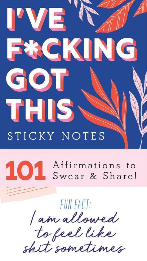 Add a dose of humor and motivation to your day with these hilarious yet empowering sticky notes! With 101 affirmations that pack a punch, these sticky notes are perfect for a dose of laughter and encouragement. Ideal as a white elephant gift or for anyone who needs a boost of confidence in their daily grind. #StickyNotes #FunnyGifts #MotivationalQuotes #Affirmations #WhiteElephantGift #DailyMotivation #GiftsToSwearBy #Empowerment #PositiveVibes #OfficeHumor White Elephant Gift, Office Humor, Words Of Affirmation, Daily Grind, White Elephant, White Elephant Gifts, Daily Motivation, Daily Affirmations, Sticky Notes