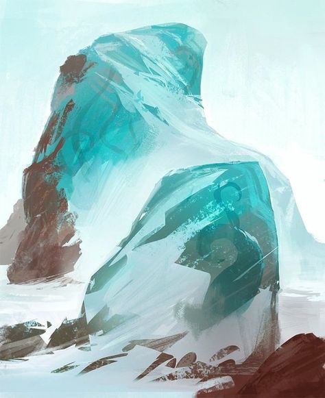 Arctic Landscape, Environment Painting, Link Art, Facebook Link, Landscape Concept, Matte Painting, Digital Backgrounds, Landscape Illustration, Visual Development