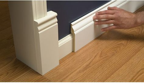 Baseboard Styles, Chair Rail Molding, Baseboard Trim, Baseboard Molding, Base Moulding, Foyer Decorating, Trim Work, Chair Rail, Home Upgrades