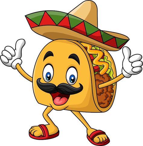 Vector mascota de taco divertido de dibu... | Premium Vector #Freepik #vector #tacos #tacos-mexicanos #taco-animado #burritos-mexicanos Thumbs Up Cartoon, Mexican Cartoon, Mexican Hot Dogs, Taco Clipart, Taco Images, Taco Cartoon, Taco Pictures, Taco Drawing, Taco Man