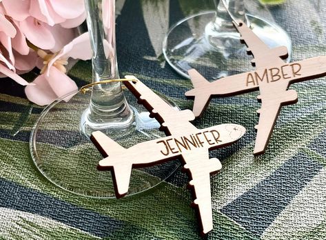 Simple Table Decor, Delayed Flight, Wedding Decor Table, Destination Wedding Decor, Drink Tags, Simple Table, Decor Table, Wine Charms, Place Cards