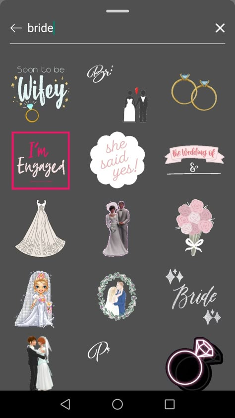 Bride Instagram Story, Instagram Gif Keyword, Creative Instagram Names, Bride Quotes, Instagram Story App, Instagram Gif, Gif Instagram, Instagram Emoji, Instagram Graphics